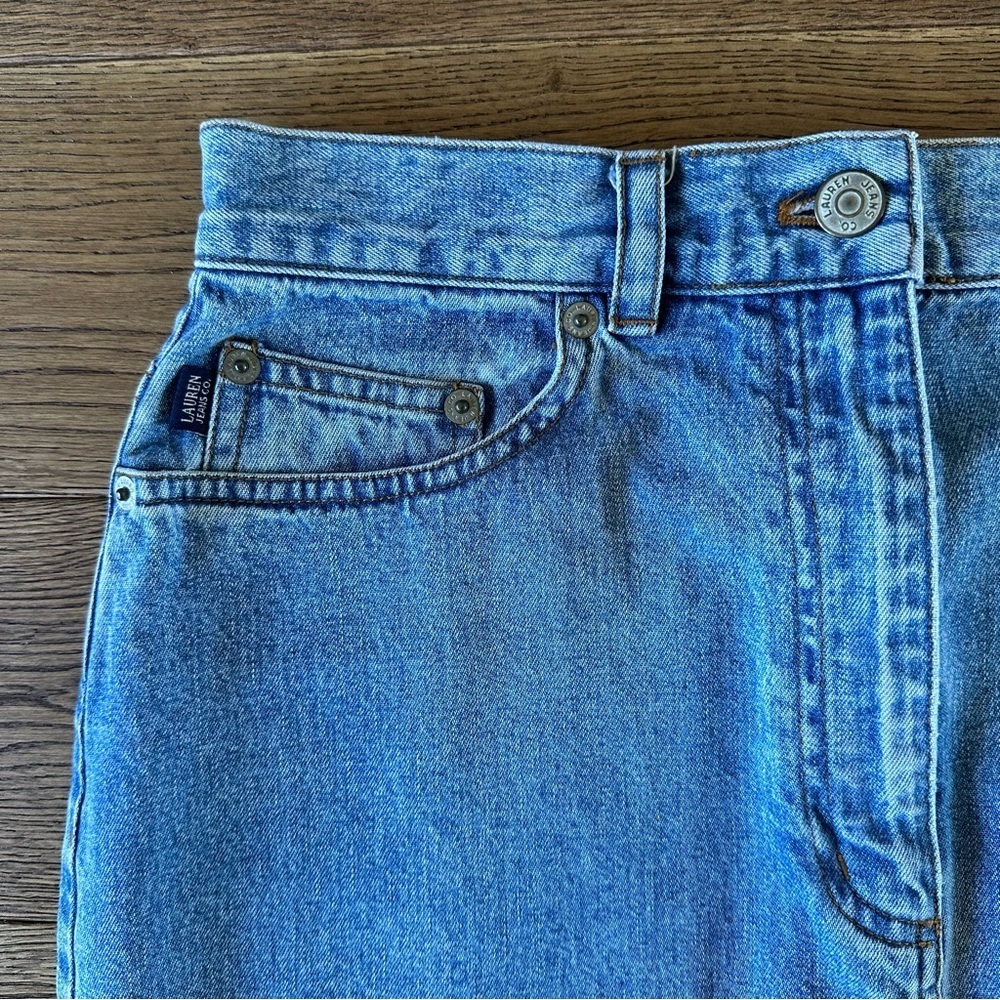 Vintage Lauren Jeans Ralph Lauren Maxi Denim Skirt Sz 6 100% Cotton - Picture 3 of 5